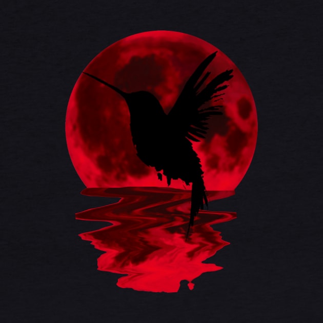 red moon bird by medo art 1